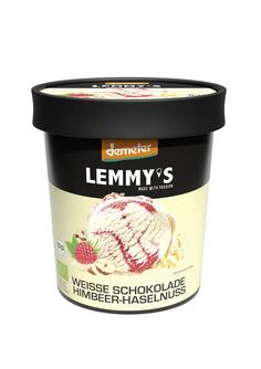 Weisse Schokolade Himbeer-Haselnuss Eis