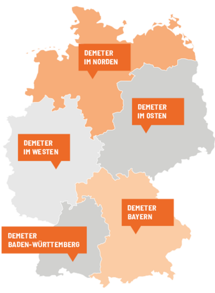 Regionale Landesverbände in einer Karte