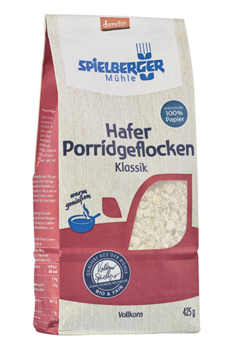 Hafer Porridgeflocken Spielberger Mühle