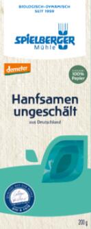 Ungeschälte Hanfsamen