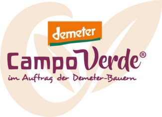 Logo Campo Verde mit dem Schriftzug "IM Auftrag der Demeter-Bauern"